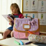 Cartable � roulettes primaire les fantaisies mila violet rose (38 cm)