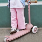 Trottinette eco dusty rose avec panier pin & ride