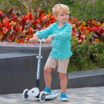 Trottinette junior foldable ecologic lights bleu cassis