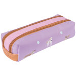Trousse double compartiment les fantaisies mila violet et rose
