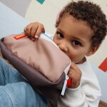 Trousse double compartiment mini walnut