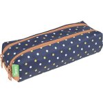 Trousse double les fantaisies faustine bleu - moutarde