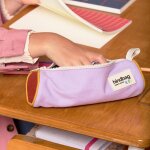 Trousse scolaire ronde mia lilas
