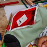 Trousse scolaire ronde mini pistache