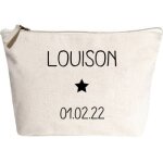 Trousse de toilette crme (personnalisable)