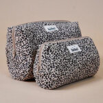 Trousse de toilette mini l�opard beige