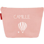 Trousse de toilette rose poudr� (personnalisable)