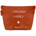 Trousse de toilette terracotta (personnalisable)