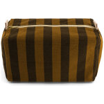 Trousse de toilette vic ray�e cumin - noir