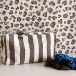 Trousse de toilette vic ray�e olive - greige
