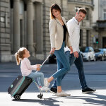 Valise avec assise de voyage luggage eazy bleu et vert - reconditionn�
