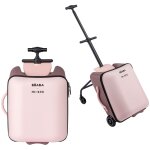 Valise avec assise de voyage luggage eazy guimauve