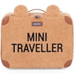 Valise enfant mini traveller en teddy brun Valise enfant mini traveller en teddy brun