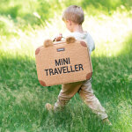 Valise enfant mini traveller en teddy brun