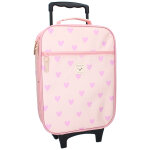 Valise � roulettes enfant c?urs rose