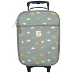 Valise � roulettes enfant dinosaures vert