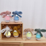 Veilleuse musicale culbuto blanc lapin doudou (24 cm)