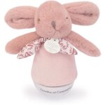 Veilleuse musicale culbuto rose lapin doudou (24 cm)