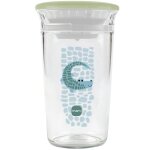 Verre d'apprentissage crocodile vert (290ml)