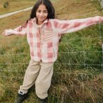 Veste polaire nolan mega check rose blush (4 ans)