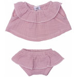V�tements pour poup�e en gaze de coton p�tale