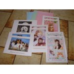 10 cartes postale grand format avec pens�e, 9 enveloppes en couleurs