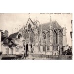 10 troyes - carte ancienne  l'�glise saint urbain , commerces de vins, couverture, . . .
