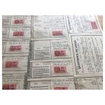 14 timbres fiscaux & d. a. sur 14 quittances de loyer - 1940 (valeurs faciales : 1, 20 & 2, 40)