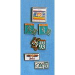 17074 / / 6 pin's : jeux mditerranen '93 / ste / football / rugby / crdit agricole