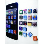 18 magnets style iphone / ipad (non apple) pour frigo - neuf sous emballage