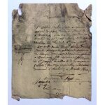 1855 : vieux papier parchemin  promesse de mariage  entre andr belin et marie pernet a ambronay