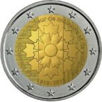 2 euro commémorative france 2018 - armistice et bleuet sous capsule 2 euro commémorative france 2018 - armistice et bleuet sous capsule