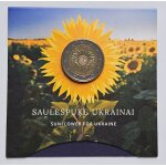 2 euro comm�morative lettonie 2023 un tournesol pour l'ukraine en coincard bu