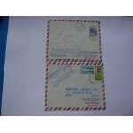 2 enveloppes poste a�rienne de la premiere liaison par  jetliner  paris johanesburg (afrique du sud) ...