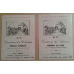 2 etiquettes bordeaux suprieur domaine du calvaire 1972