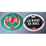 2 sous - bocks bi�re pelforth. bi�re de no�l.