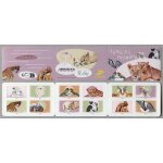 2023, tr�s belle bande carnet neuve * * luxe 12 timbres auto - adh�sifs  tendres animaux , mouyons, flamants ...