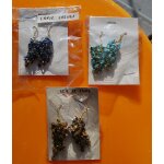 3 boucles d'oreilles en pierre semi precieuse