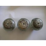 3 croisillons en verre et argent pour robinet