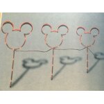 3 grosses t�tes de mickey / minnie lumineuses - disney neuf id�e cadeau