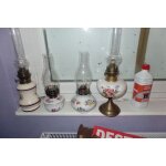 4 lampes a petrole vintage - meches neuves