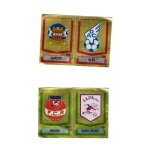 4 vignettes football 1988 - vache picon - ecussons des clubs franais - panini