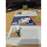 5 enveloppes pr� - timbr�es et 5 cartes de correspondance les aventures de tintin