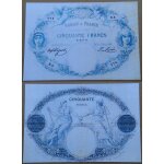 50 francs france (bleu) reproduction
