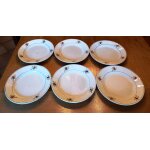 6 assiettes plates en faïence décorées a la main - manufacture de gien modèle nice - diamètre 22, 5cm ... 6 assiettes plates en faïence décorées a la main - manufacture de gien modèle nice - diamètre 22, 5cm ...