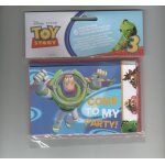 6 cartons d'invitation + 6 enveloppes - toy story 3