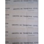 6 formulaires du greffe du tribunal civil de la seine, section loyers, 1940