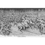 64 orl�ans. bas - relief (par dubray) de la statue de jeanne d'arc. place du martroi.