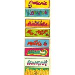 8 autocollants matieres scolaires humoristiques annes 70 tintin magazine