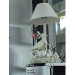 Abat - jour reprsente une mouette sur coquillages avec abat - jour le tout couleur ivoire lampe a led. ...